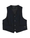 Emporio Armani Toddler Boy Tailored Vest Midnight Blue Size 7 Polyester, Viscose, Elastane In Blue