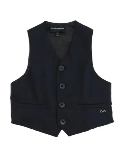 Emporio Armani Babies'  Toddler Boy Tailored Vest Midnight Blue Size 7 Polyester, Viscose, Elastane