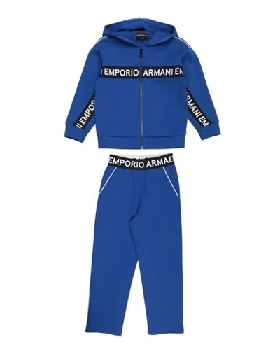 Emporio Armani Babies'  Toddler Boy Tracksuit Blue Size 6 Cotton, Polyester, Elastane, Polyamide