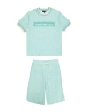 Emporio Armani Toddler Boy Tracksuit Light Green Size 4 Cotton, Polyester In Blue