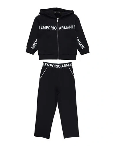 Emporio Armani Babies'  Toddler Boy Tracksuit Midnight Blue Size 4 Cotton, Polyester, Elastane, Polyamide