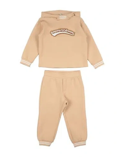 Emporio Armani Toddler Boy Tracksuit Sand Size 6 Cotton, Polyester, Elastane In Neutral