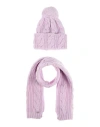 Emporio Armani Babies'  Toddler Girl Accessories Set Lilac Size 4 Polyamide, Wool, Viscose, Cashmere, Polyest