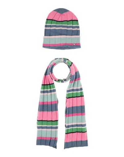 Emporio Armani Babies'  Toddler Girl Accessories Set Slate Blue Size 4 Viscose, Wool, Polyamide, Cashmere