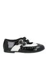 Emporio Armani Toddler Girl Ballet Flats Black Size 10c Ovine Leather