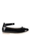 Emporio Armani Newborn Girl Ballet Flats Midnight Blue Size 9c Soft Leather In Blue