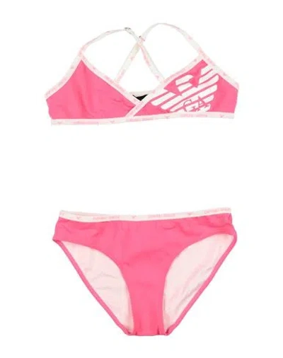 Emporio Armani Babies'  Toddler Girl Bikini Fuchsia Size 6 Polyamide, Elastane In Pink