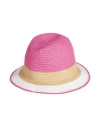 Emporio Armani Toddler Girl Hat Pink Size 7 Paper Yarn In Pink