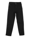 Emporio Armani Toddler Girl Jeans Black Size 6 Cotton, Elastane In Black