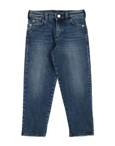 Emporio Armani Babies'  Toddler Girl Jeans Blue Size 4 Cotton, Elastane