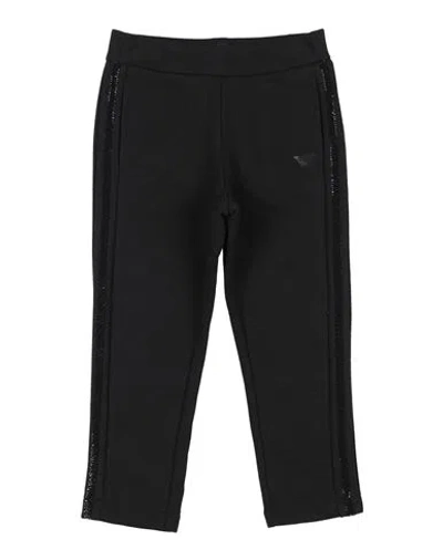 Emporio Armani Babies'  Toddler Girl Pants Black Size 6 Cotton, Polyester