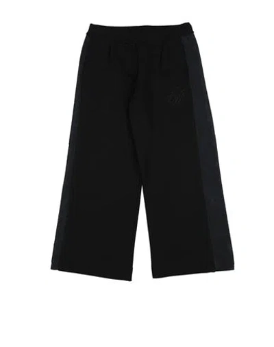 Emporio Armani Babies'  Toddler Girl Pants Black Size 6 Cotton, Polyester