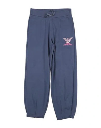 Emporio Armani Babies'  Toddler Girl Pants Slate Blue Size 6 Cotton, Modal