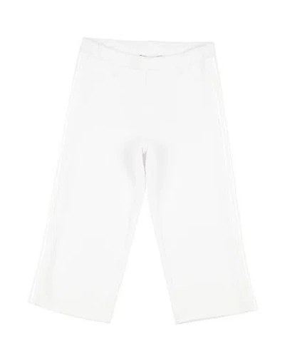 Emporio Armani Babies'  Toddler Girl Pants White Size 3 Cotton, Polyester, Elastane