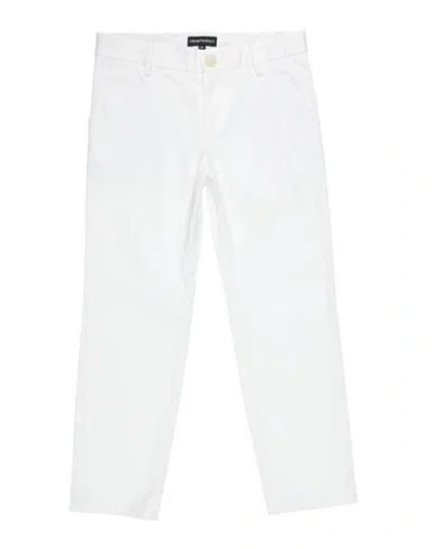 Emporio Armani Babies'  Toddler Girl Pants White Size 6 Cotton, Elastane