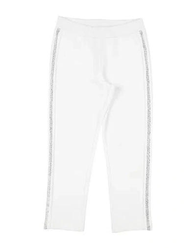 Emporio Armani Babies'  Toddler Girl Pants White Size 7 Cotton, Polyester
