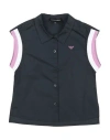 Emporio Armani Toddler Girl Shirt Midnight Blue Size 6 Cotton, Elastane, Polyester In Blue