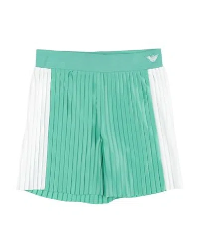 Emporio Armani Babies'  Toddler Girl Shorts & Bermuda Shorts Light Green Size 4 Polyester, Cotton