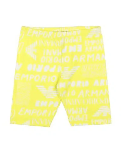 Emporio Armani Babies'  Toddler Girl Shorts & Bermuda Shorts Yellow Size 6 Cotton, Elastane