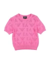 Emporio Armani Toddler Girl Sweater Fuchsia Size 6 Viscose, Acrylic, Polyester In Pink