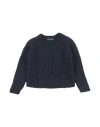 Emporio Armani Toddler Girl Sweater Navy Size 6 Virgin Wool, Polyamide, Metallic Fiber In Navy Blue