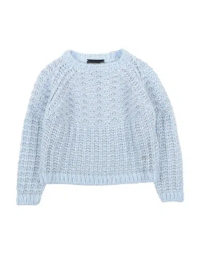 Emporio Armani Babies'  Toddler Girl Sweater Sky Blue Size 6 Virgin Wool, Polyamide, Metallic Fiber