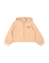 Emporio Armani Babies'  Toddler Girl Sweatshirt Beige Size 3 Cotton, Polyester, Elastane In Yellow