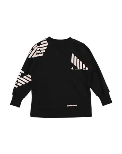 Emporio Armani Babies'  Toddler Girl Sweatshirt Black Size 6 Cotton, Elastane