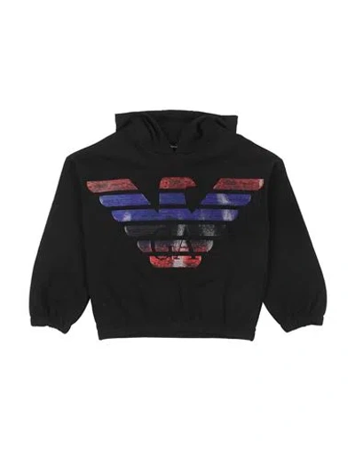 EMPORIO ARMANI EMPORIO ARMANI TODDLER GIRL SWEATSHIRT BLACK SIZE 6 COTTON, POLYESTER