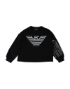 Emporio Armani Toddler Girl Sweatshirt Black Size 6 Cotton, Polyester, Elastane In Black