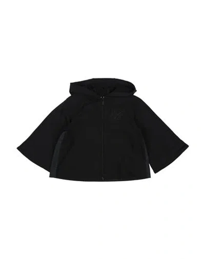 Emporio Armani Babies'  Toddler Girl Sweatshirt Black Size 7 Cotton, Polyester