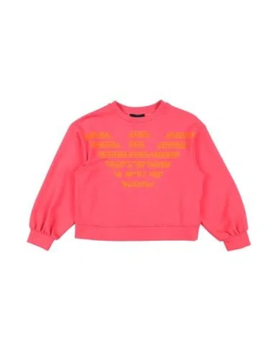 Emporio Armani Babies'  Toddler Girl Sweatshirt Coral Size 4 Polyester, Modal, Elastane In Red