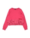 Emporio Armani Toddler Girl Sweatshirt Fuchsia Size 6 Cotton, Polyester, Elastane In Red