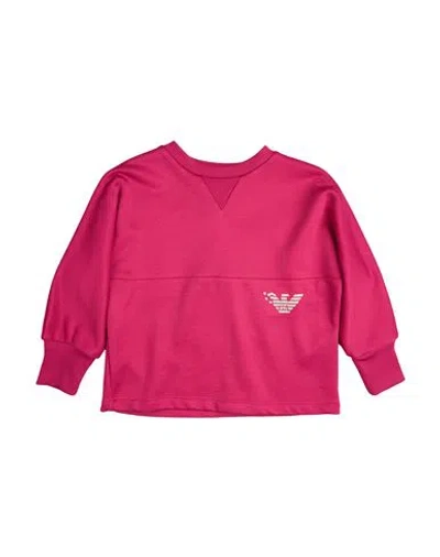 Emporio Armani Babies'  Toddler Girl Sweatshirt Fuchsia Size 6 Polyester, Cotton In Pink