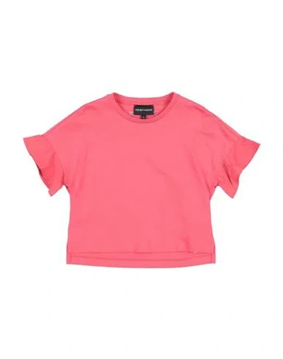 Emporio Armani Babies'  Toddler Girl Sweatshirt Fuchsia Size 7 Cotton In Pink
