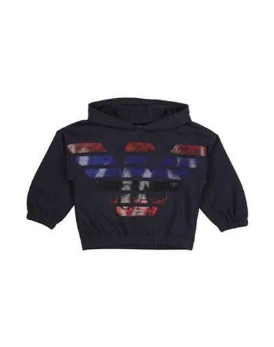 Emporio Armani Babies'  Toddler Girl Sweatshirt Navy Size 7 Cotton, Polyester