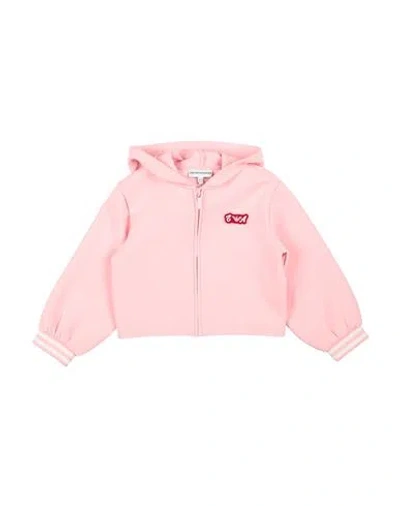 Emporio Armani Babies'  Toddler Girl Sweatshirt Pink Size 3 Cotton, Polyester, Elastane