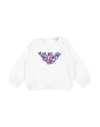 Emporio Armani Toddler Girl Sweatshirt White Size 3 Cotton, Polyester, Elastane In White
