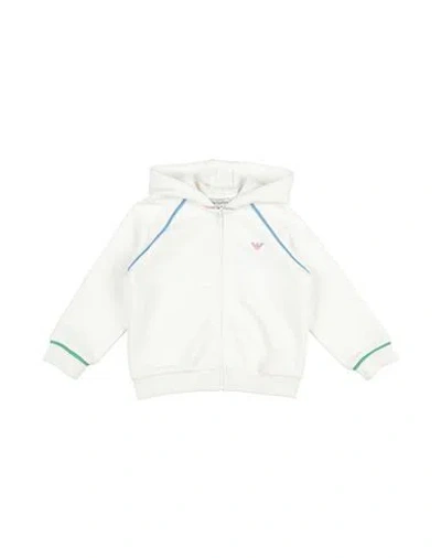 Emporio Armani Babies'  Toddler Girl Sweatshirt White Size 3 Cotton, Polyester, Elastane