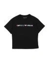 Emporio Armani Toddler Girl T-shirt Black Size 6 Cotton In Black