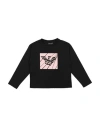 Emporio Armani Toddler Girl T-shirt Black Size 6 Cotton In Black
