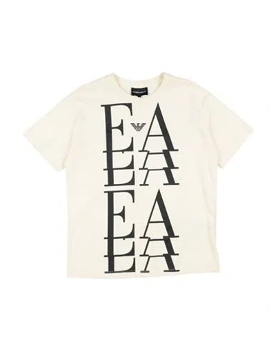 Emporio Armani Babies'  Toddler Girl T-shirt Cream Size 6 Cotton In Neutral