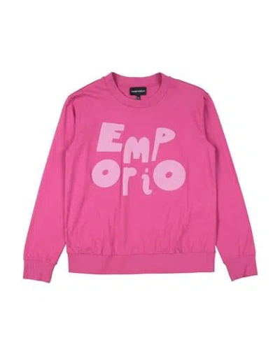 Emporio Armani Babies'  Toddler Girl T-shirt Fuchsia Size 6 Cotton In Pink