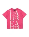 Emporio Armani Babies'  Toddler Girl T-shirt Fuchsia Size 6 Cotton In Pink