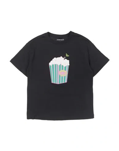 Emporio Armani Babies'  Toddler Girl T-shirt Midnight Blue Size 6 Cotton
