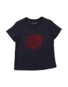 Emporio Armani Toddler Girl T-shirt Midnight Blue Size 6 Cotton