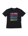 Emporio Armani Babies'  Toddler Girl T-shirt Midnight Blue Size 6 Cotton