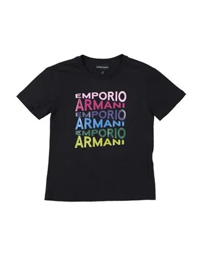 Emporio Armani Babies'  Toddler Girl T-shirt Midnight Blue Size 6 Cotton