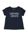 Emporio Armani Toddler Girl T-shirt Navy Size 6 Cotton, Elastane