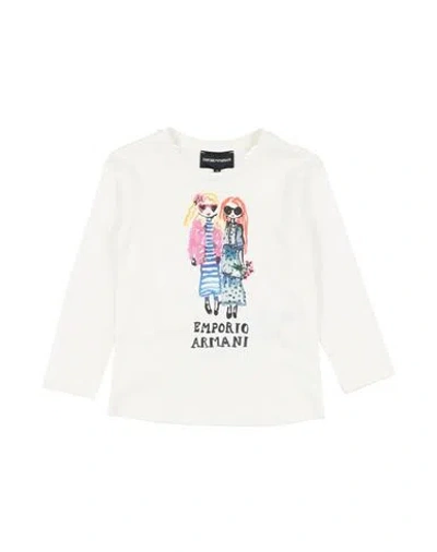 Emporio Armani Babies'  Toddler Girl T-shirt Off White Size 6 Cotton